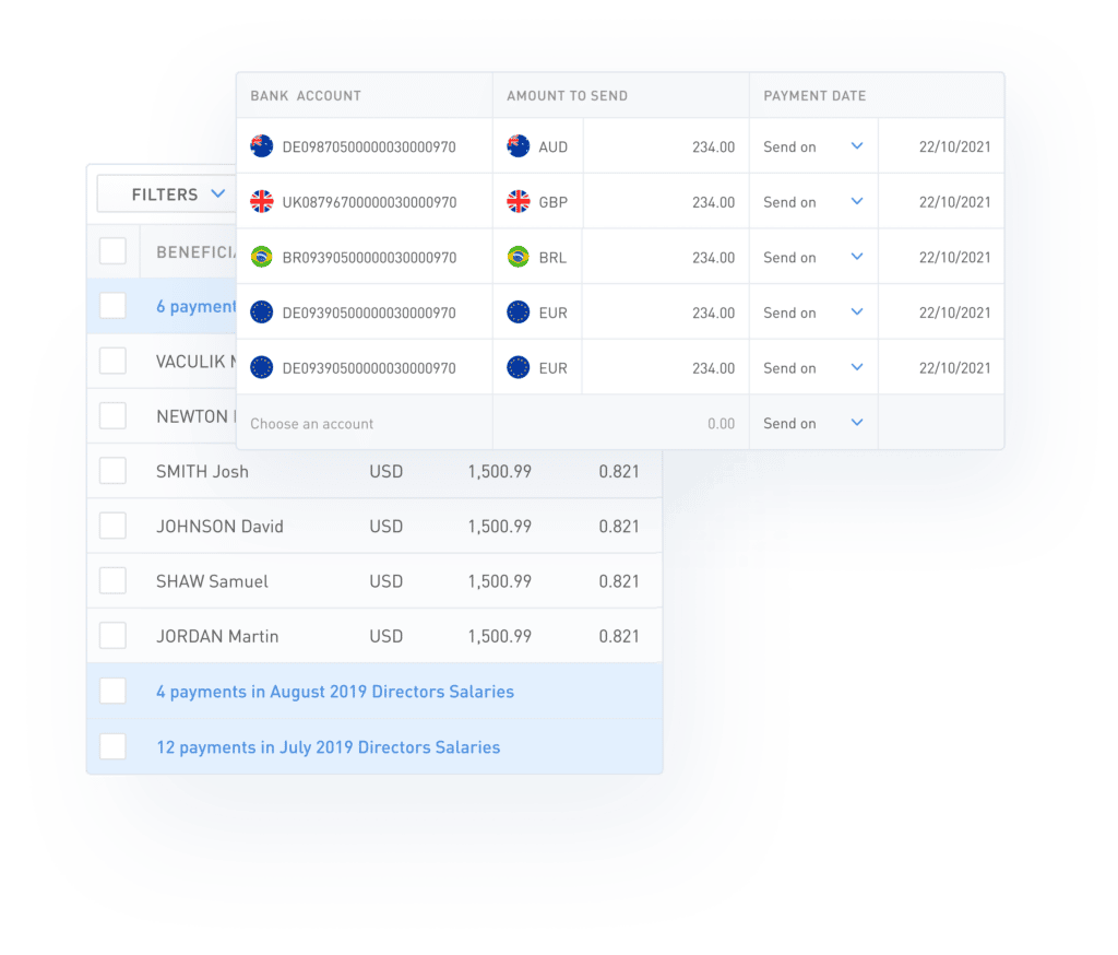 Mass Payments illustrative diagram