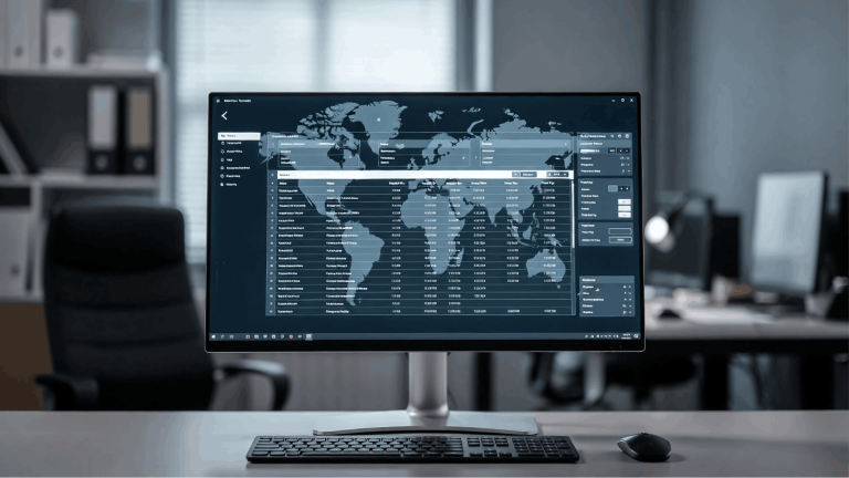 Image of screen depicting paying international employees