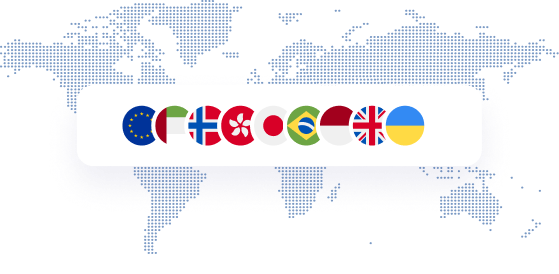 Multi-currency accounts illustration with global currency symbols