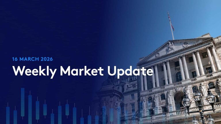Weekly update banner including image of Bank of England