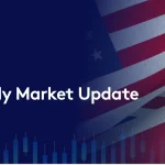 Weekly update banner image containing the US and UK flags