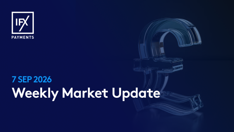 Weekly Market Update, 7 September 2026 — IFX Payments, featuring a glass pound sterling symbol